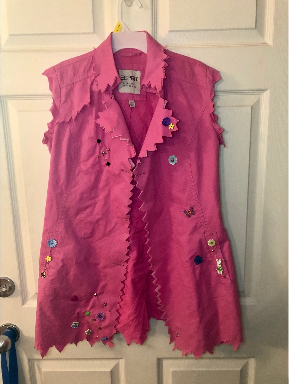 Fairy Core Vest Pink Pixie Whimsigoth DIY Festival Costume Art Wear Size 4 (S)